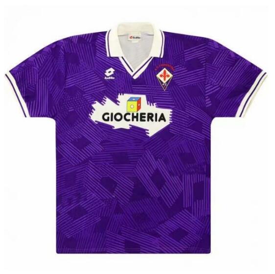 1991-92 Fiorentina Retro Home Kit Soccer Jersey